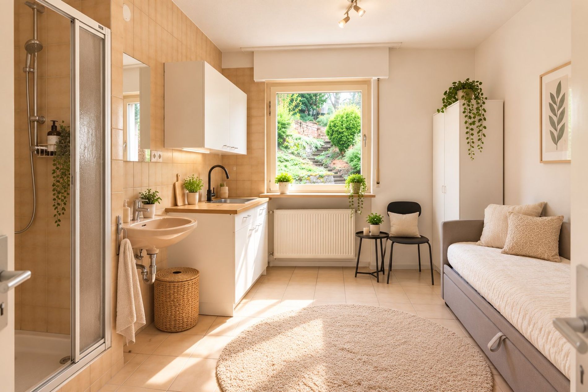 Vollmöbliertes Studioapartment in Stuttgart-Ost